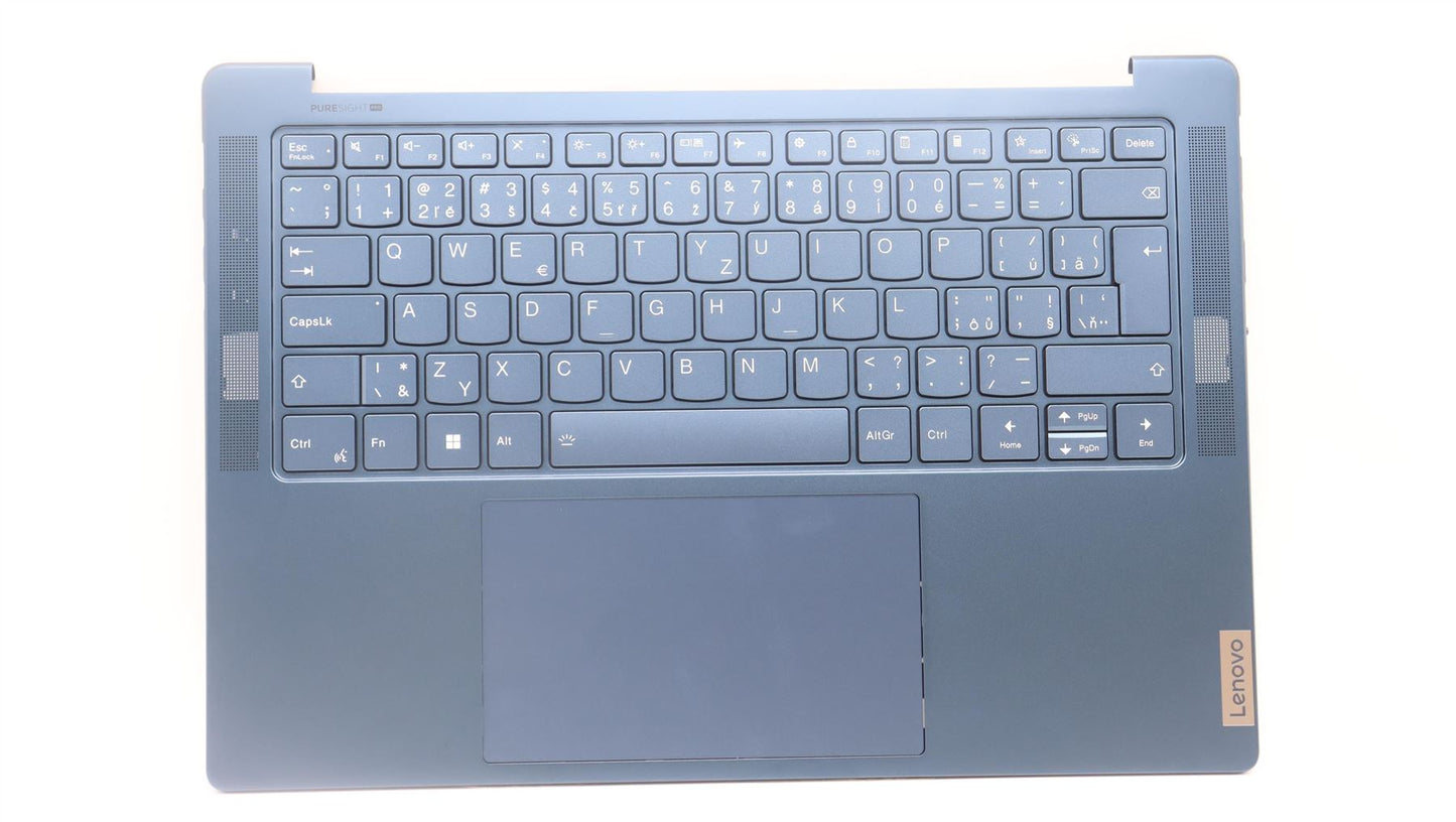 Lenovo Yoga 7 14IRH8 Palmrest Cover Touchpad Keyboard Czech Slovakian 5CB1L39514