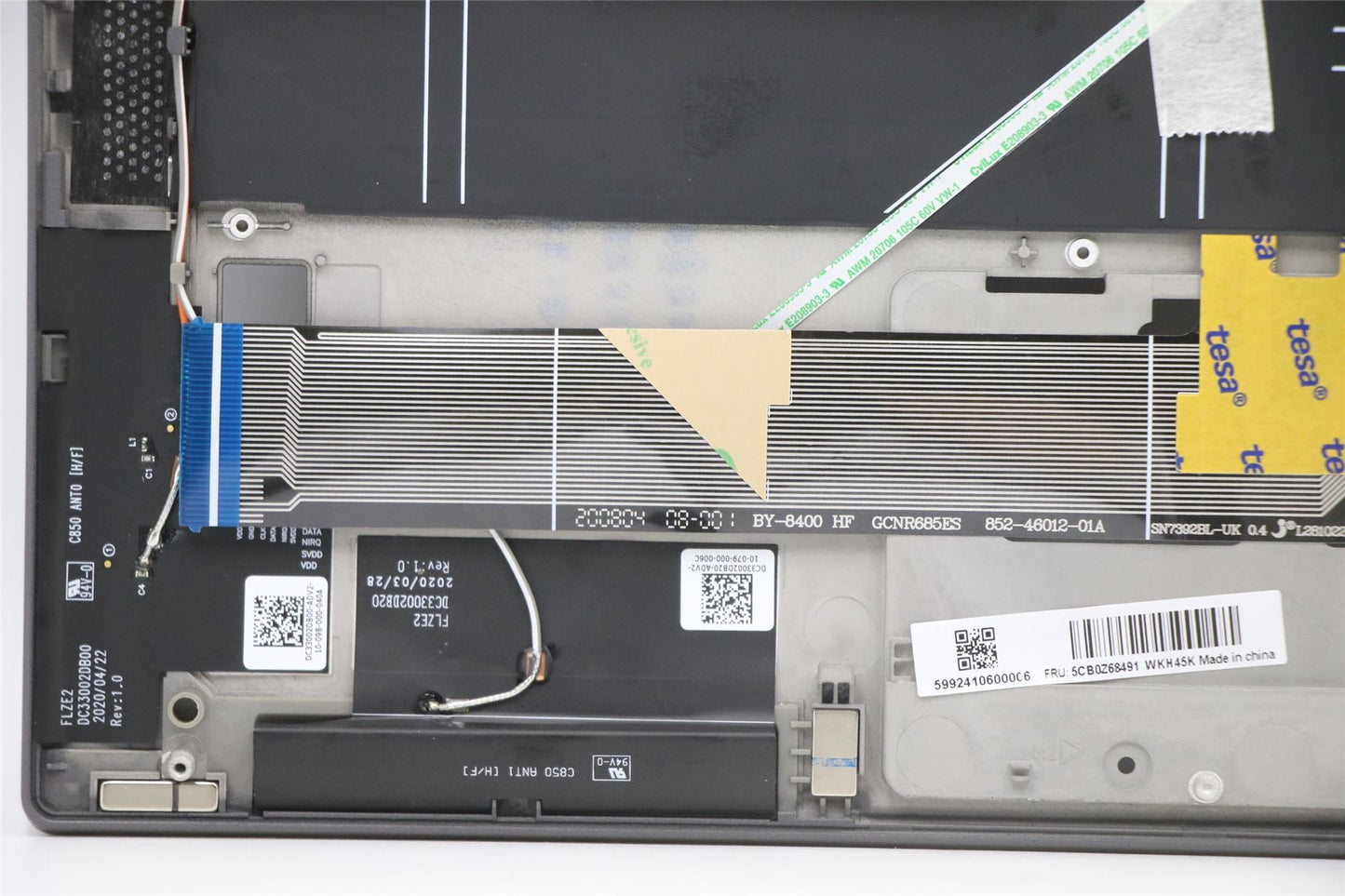 Lenovo IdeaPad 5G-14Q8CX05 Palmrest Cover Keyboard Swiss Grey Backlit 5CB0Z68491