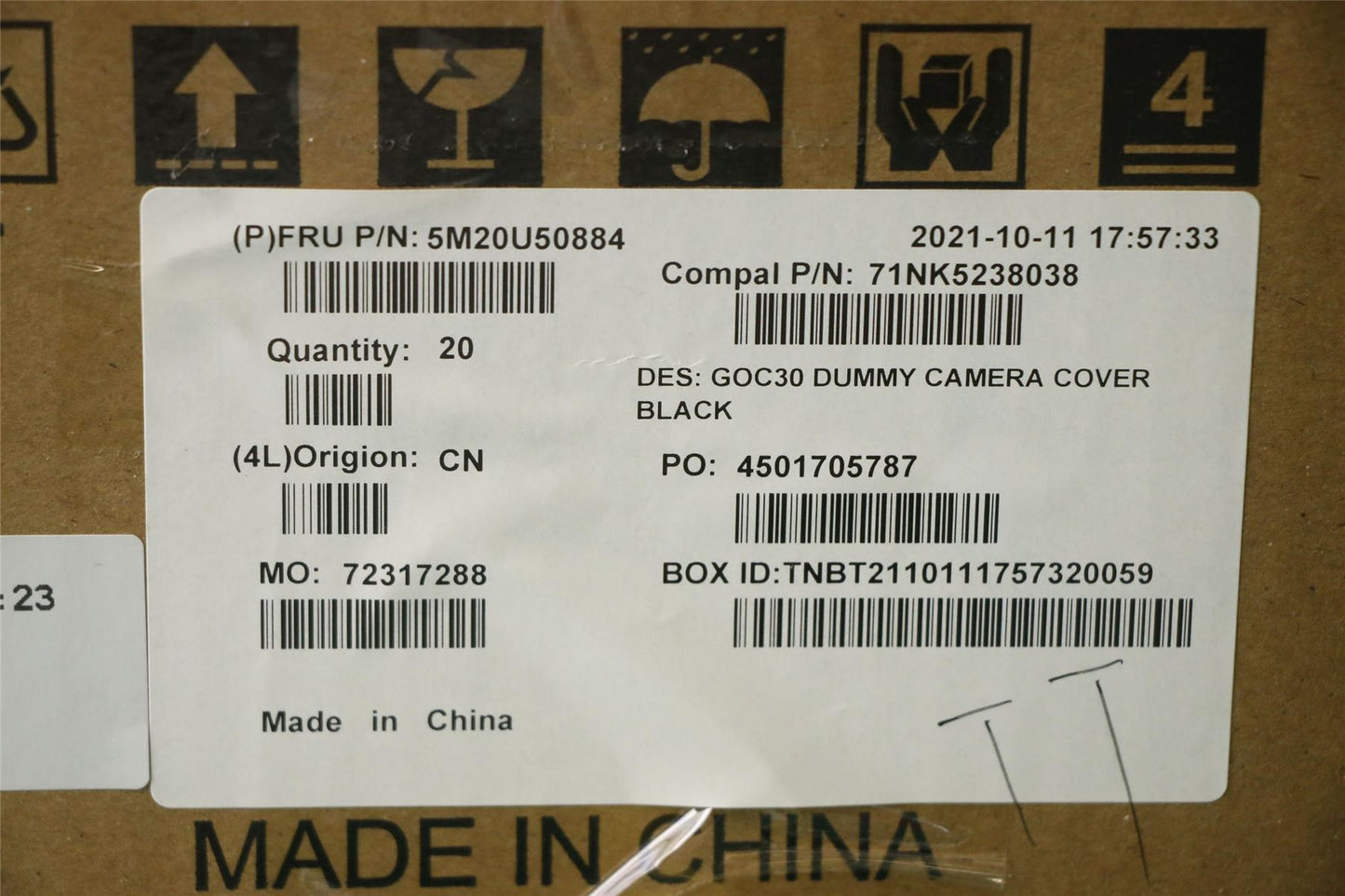 Lenovo MECHANICAL Dummy housing camera,BLK,24 5M20U50884