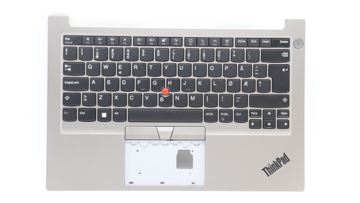 Lenovo ThinkPad E14 Gen 4 Keyboard Palmrest Top Cover Nordic Silver 5M11F25358