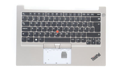 Lenovo ThinkPad E14 Gen 4 Keyboard Palmrest Top Cover Nordic Silver 5M11F25358
