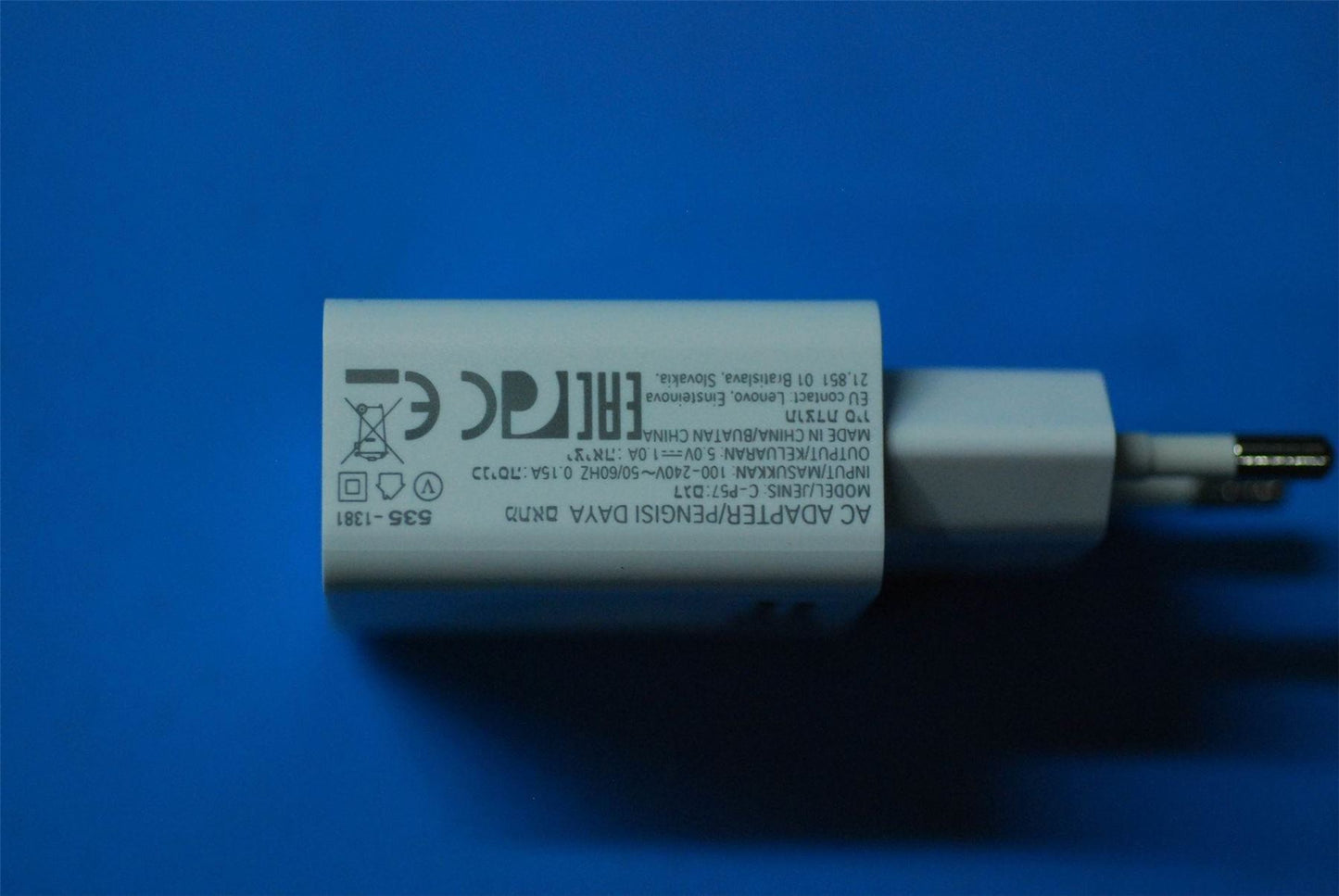 Lenovo Charger&*5V*&1A EU WHITE C-P57 5A19A464MB