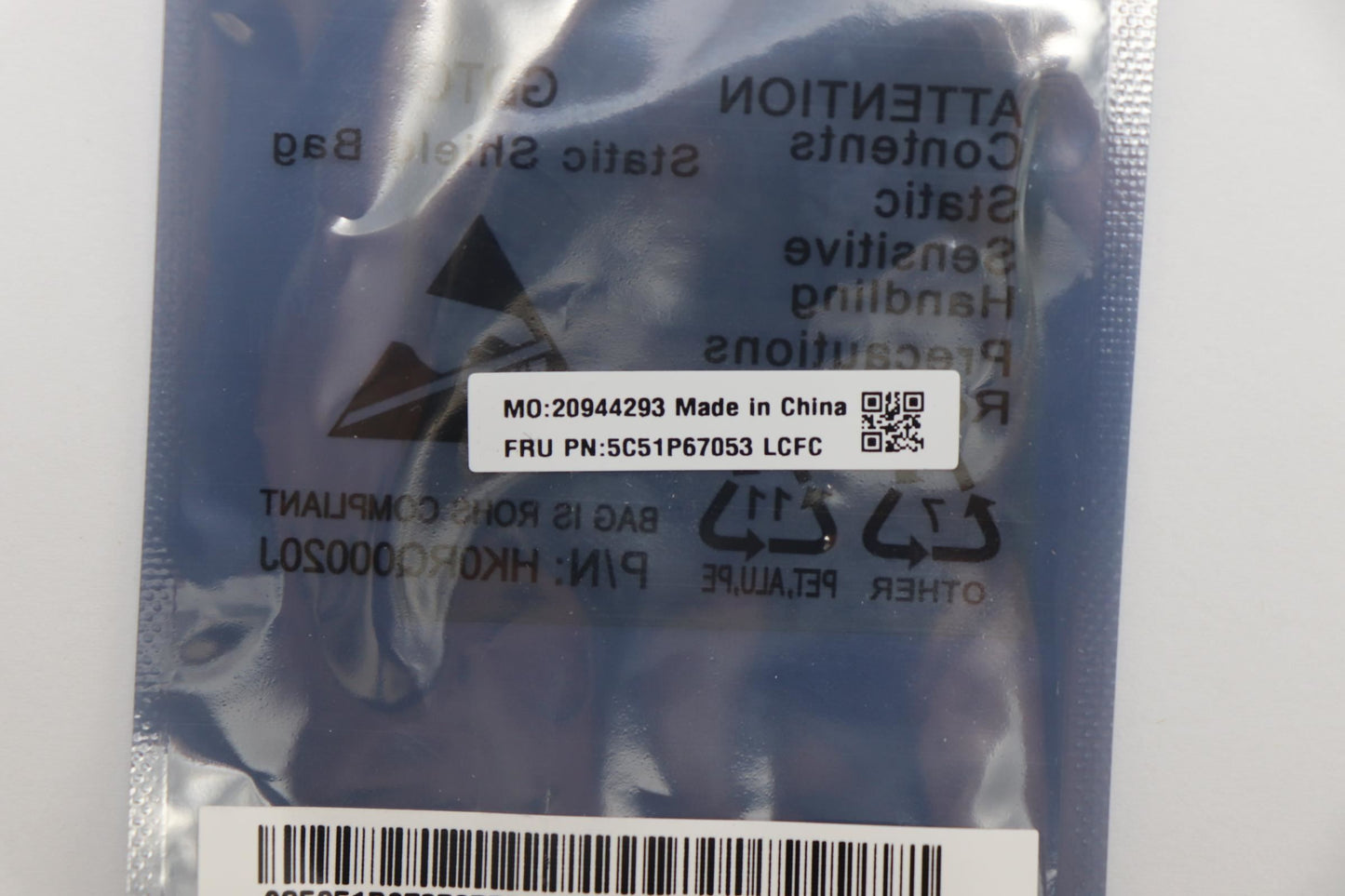 Lenovo CARDPOP FRU W/MYLAR R I/O Board 5C51P67053