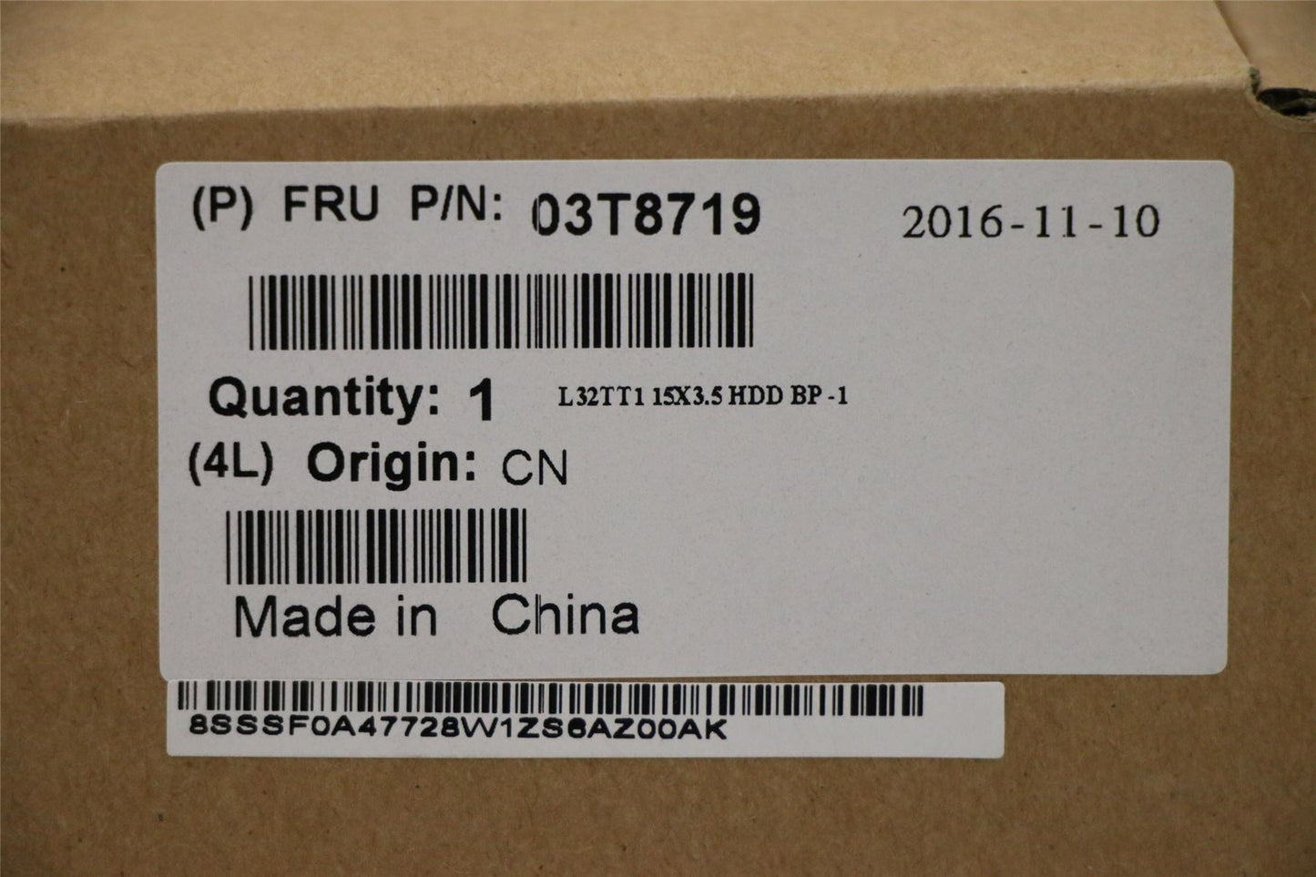 Lenovo SUBCARD 4U Tower 15x3.5 Backplane 03T8719