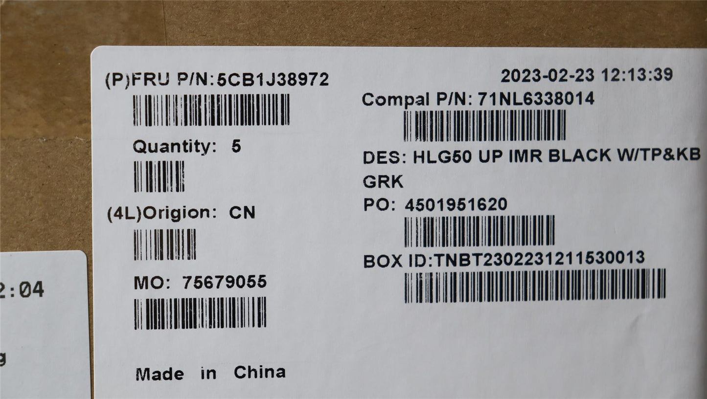 Lenovo IdeaPad 3 15ARH7 Palmrest Cover Touchpad Keyboard Greek Black 5CB1J38972