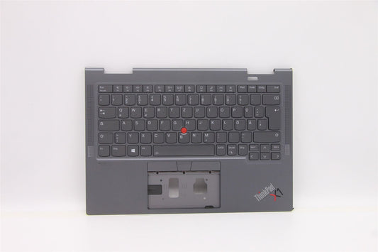 Lenovo Yoga X1 6th Keyboard Palmrest Top Cover German Grey Backlit 5M11C40999