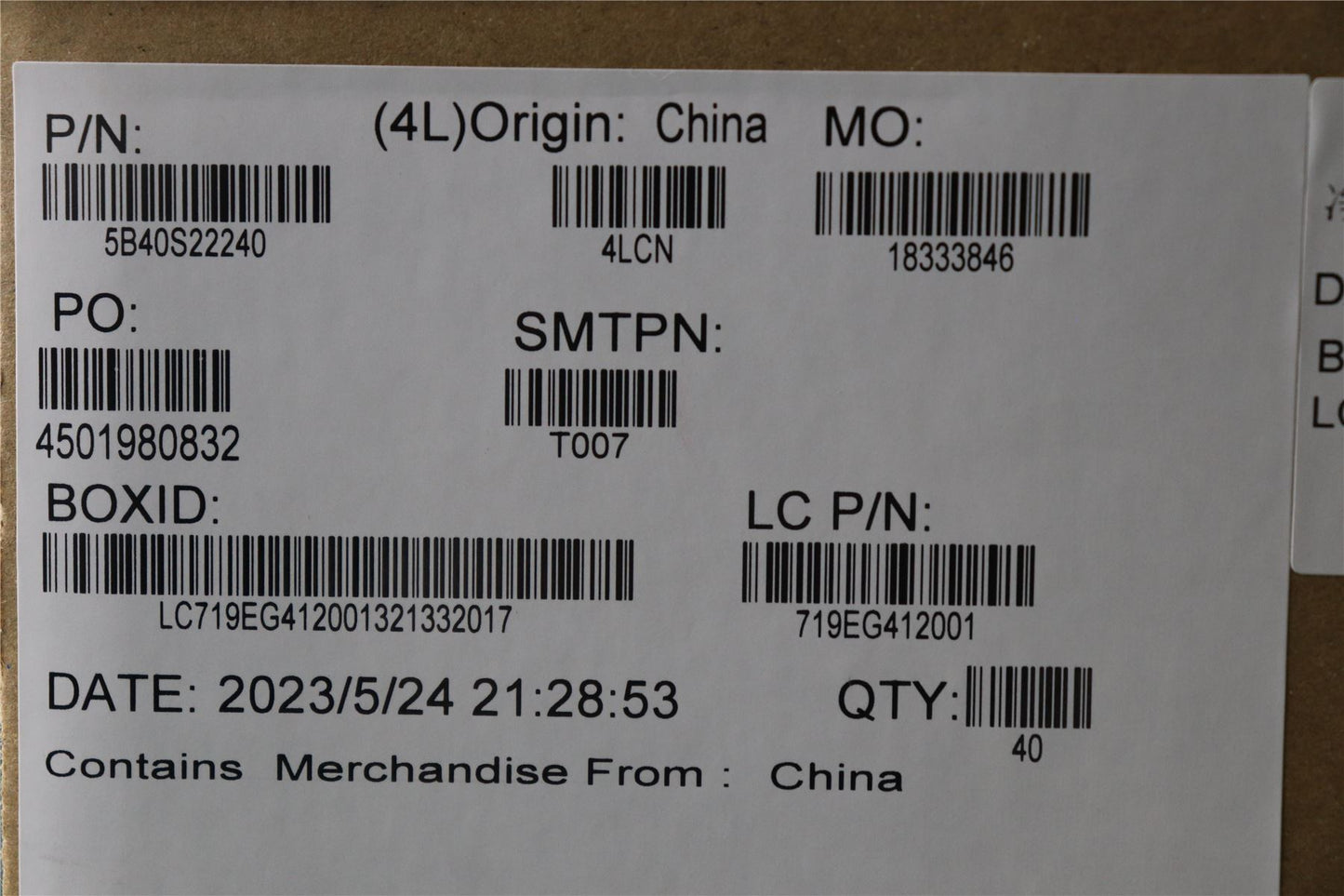 Lenovo BRACKET L82YQ L 5B40S22240