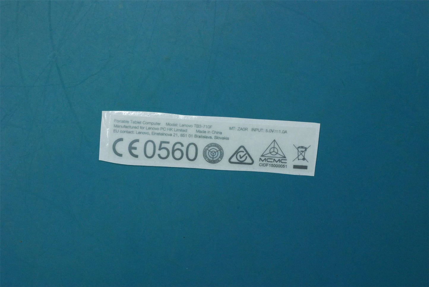 Lenovo TB3-710F RLabel&*HQ60405956000 CS 5L18C04927