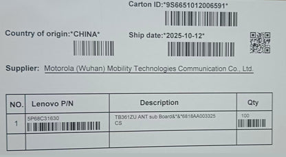 Lenovo TB361ZU ANT sub Board&*&*6818AA003325 CS Antenna Board 5P68C31630