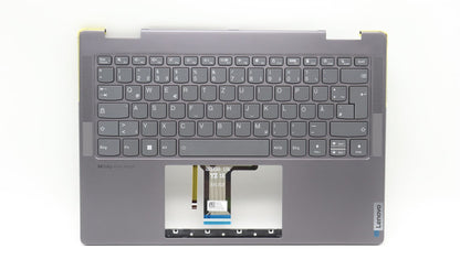 Lenovo Yoga 7 14IRL8 Keyboard Palmrest Top Cover German Storm Grey 5CB1L40806