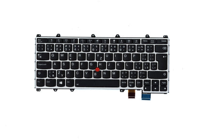 Genuine Lenovo ThinkPad Yoga 370 Keyboard Czech Silver Backlit 01EN435
