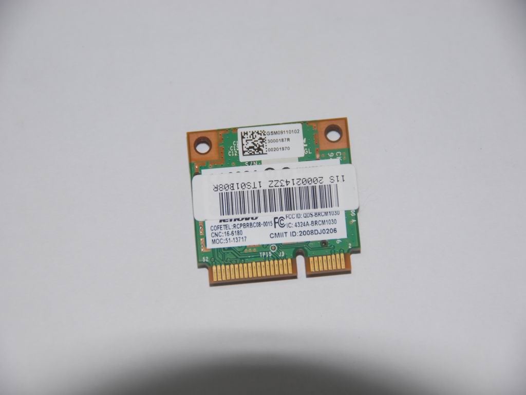 Lenovo Gtc BCM4312 M 802.11G MOW NB HMC WiFi WLAN Board 20002143