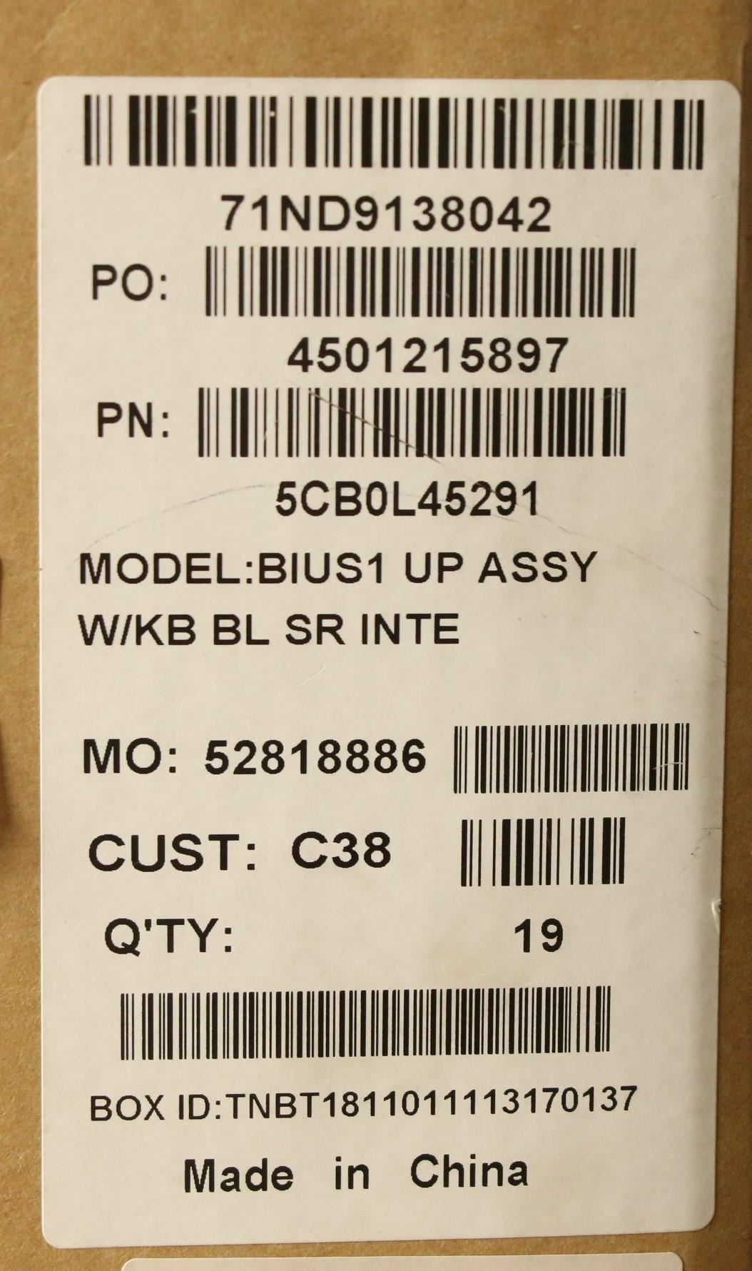 Lenovo IdeaPad 510S-14ISK Palmrest Cover Touchpad Keyboard Grey 5CB0L45291