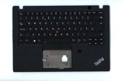 Lenovo ThinkPad T490s Keyboard Palmrest Top Cover UK Black Backlit 02HM307