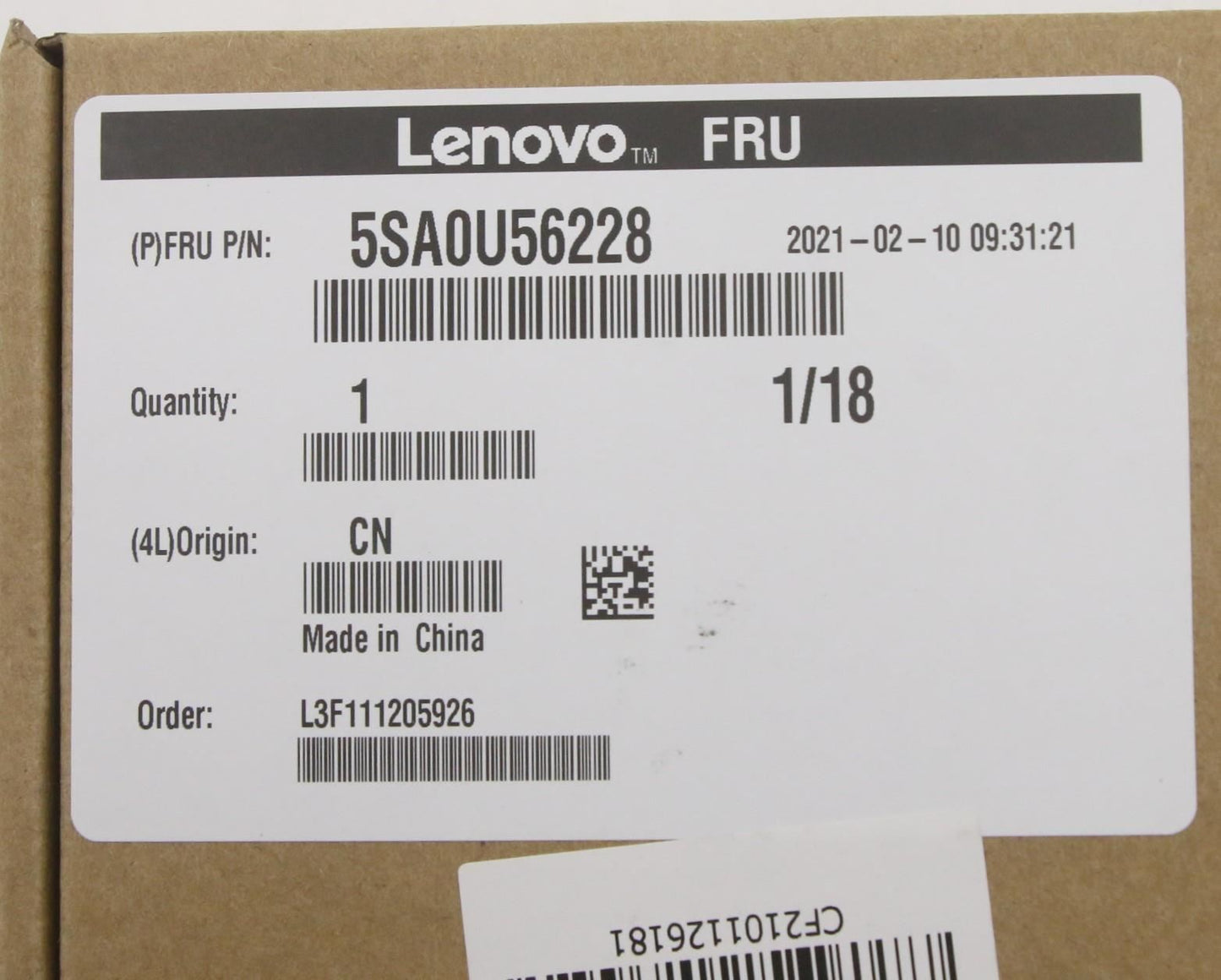 Lenovo ThinkCentre M75q Gen 2 CPU Processor 5SA0U56228