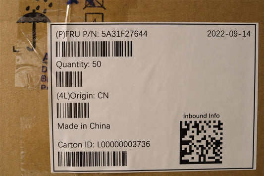 Lenovo Fru,7.4L WIFI6E 400/350 Ant_Acon 5A31F27644