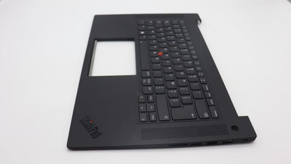 Lenovo ThinkPad P1 Gen 6 Keyboard Palmrest Top Cover Belgian Black 5M11L89031