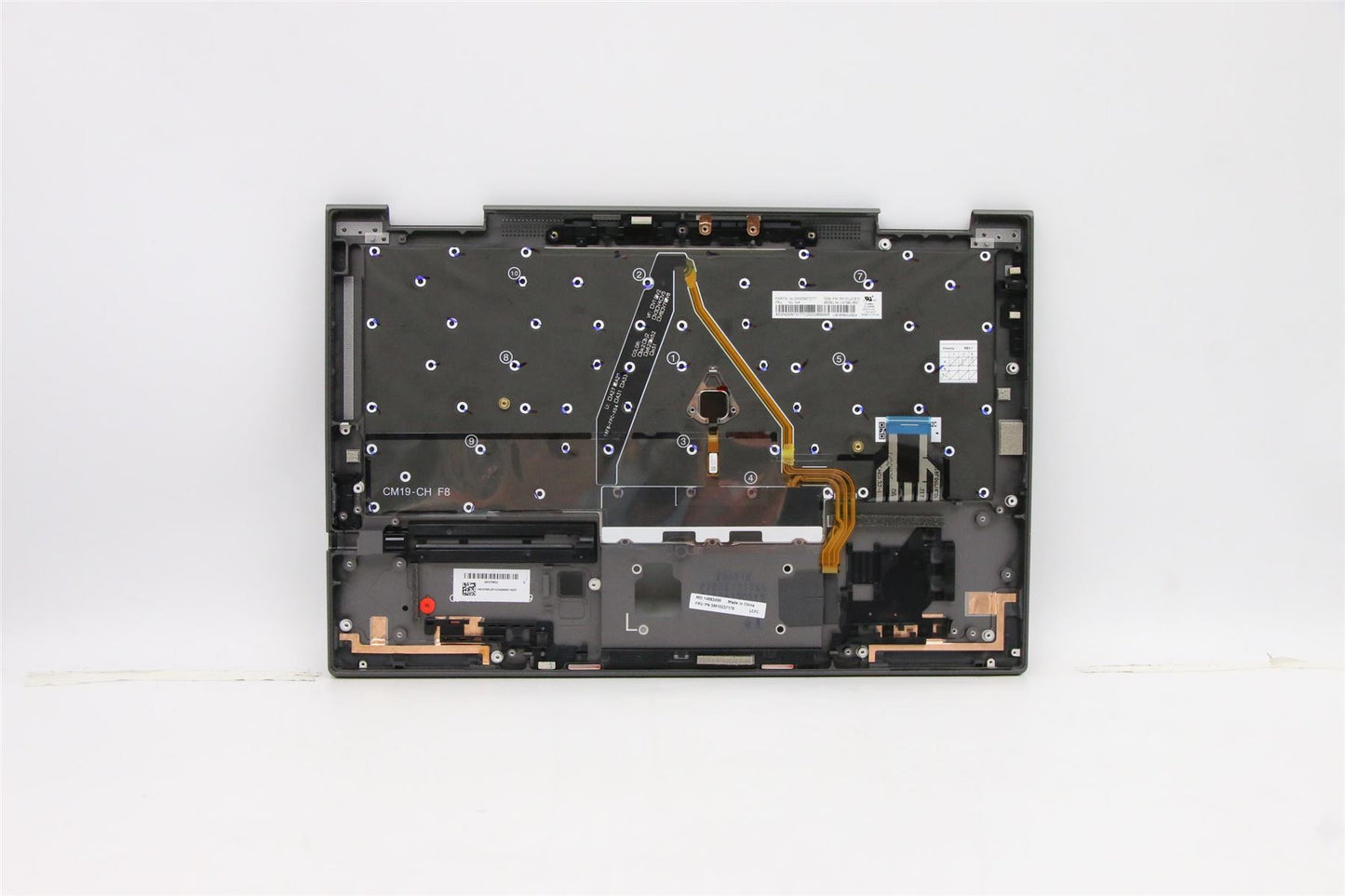 Lenovo Yoga X1 5th Keyboard Palmrest Top Cover Italian Grey Backlit 5M10Z37176