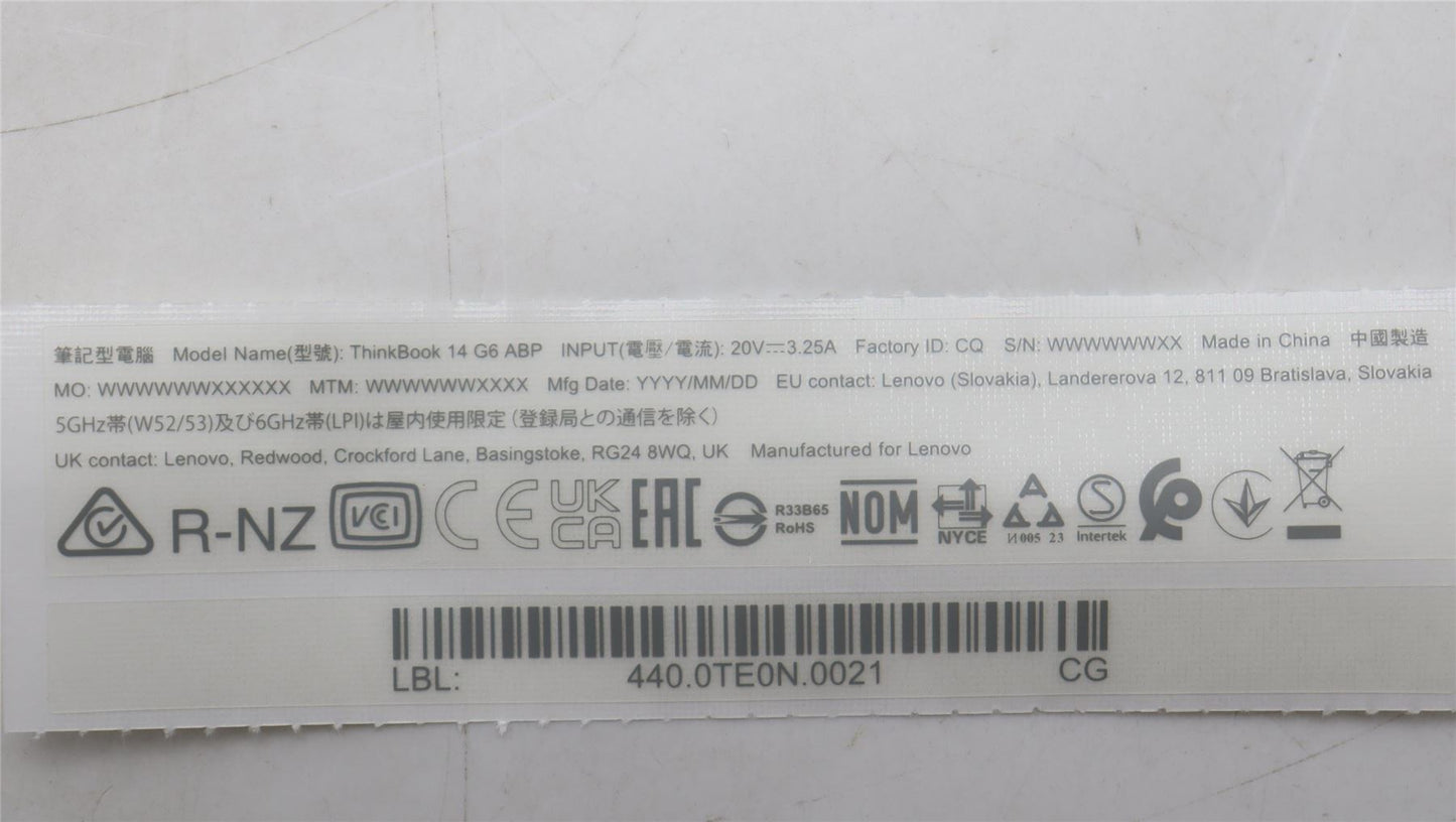 Lenovo LABEL W 21KJ GEO KIT 5L10W35148