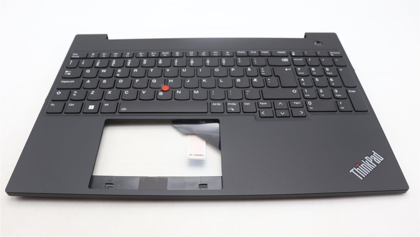 Lenovo ThinkPad E16 Gen 1 Keyboard Palmrest Top Cover Norwegian Black 5M11H94889