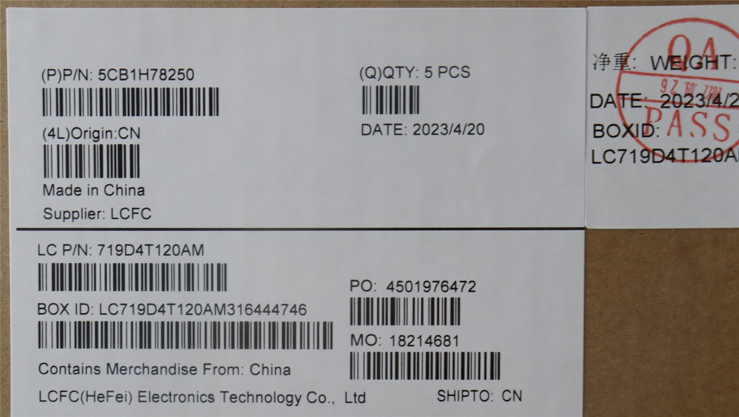 Lenovo Upper Case ASM_NORDIC L82RK NFPABN 5CB1H78250