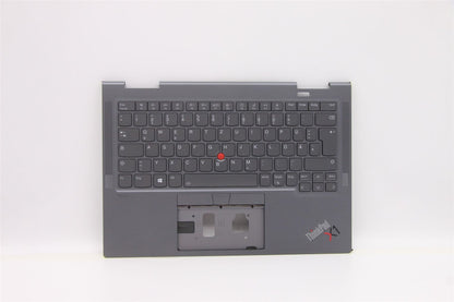 Lenovo Yoga X1 6th Keyboard Palmrest Top Cover German Grey Backlit 5M11C40999