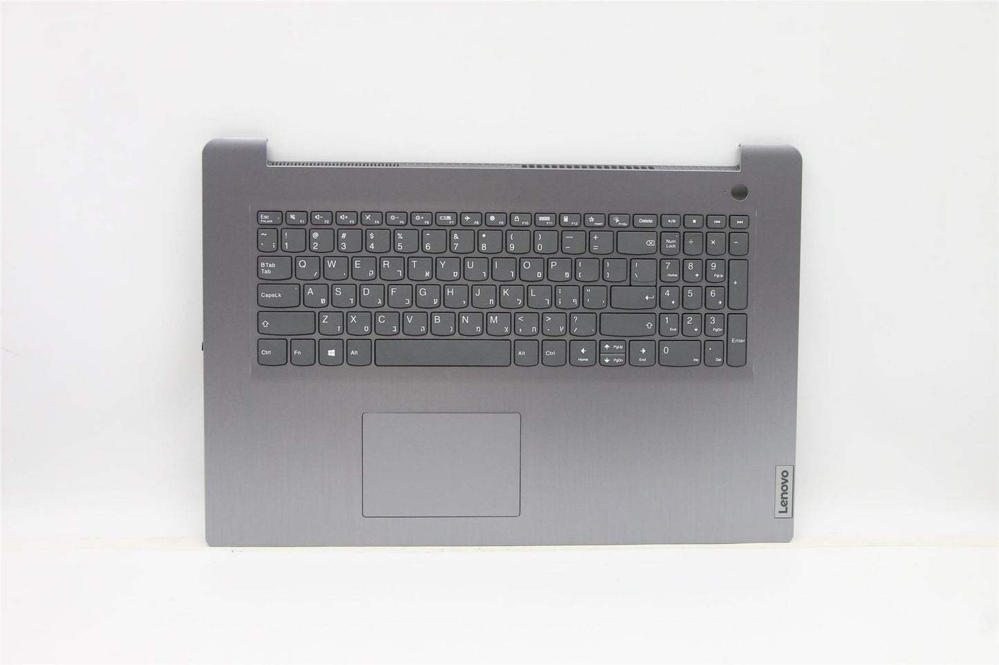 Lenovo IdeaPad 3-17ITL6 Palmrest Cover Touchpad Keyboard Hebrew Grey 5CB1B97468