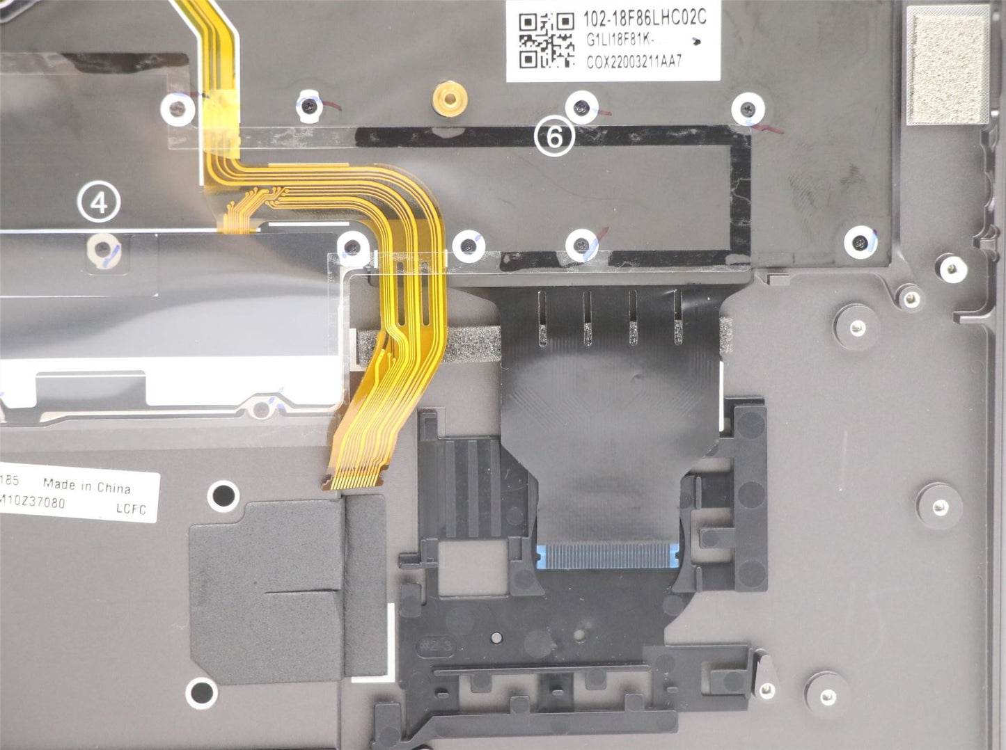 Lenovo ThinkPad X1 5th Gen Keyboard Palmrest Top Cover Danish 5M10Z37080