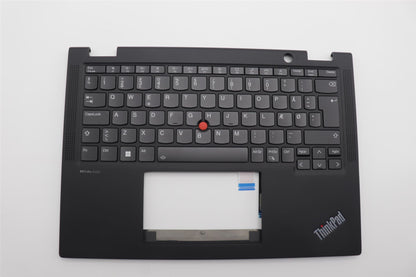 Lenovo ThinkPad X13 Gen 4 Keyboard Palmrest Top Cover Danish Black 5M11L64210