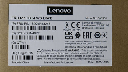 Lenovo TBT4 WS Dock-FRU 5D21N43245
