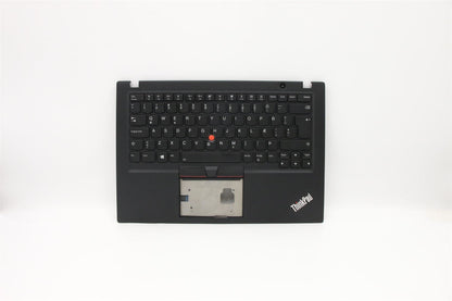 Lenovo ThinkPad T490s Keyboard Palmrest Top Cover Icelandic Black 02HM217