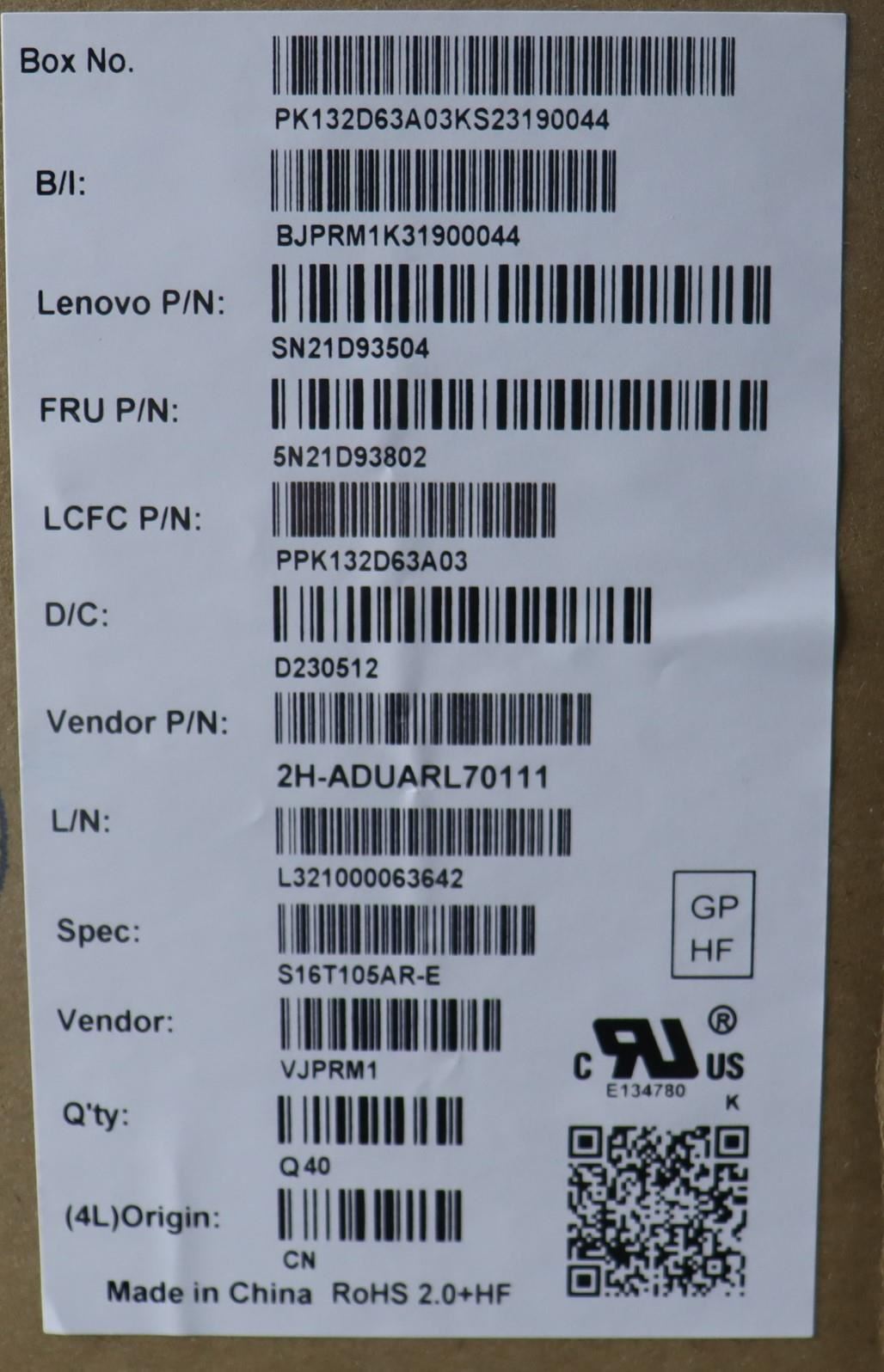 Lenovo ThinkPad T16 Gen 1 P16s Gen 1 L15 Gen 3 s Keyboard Arabic 5N21D93728