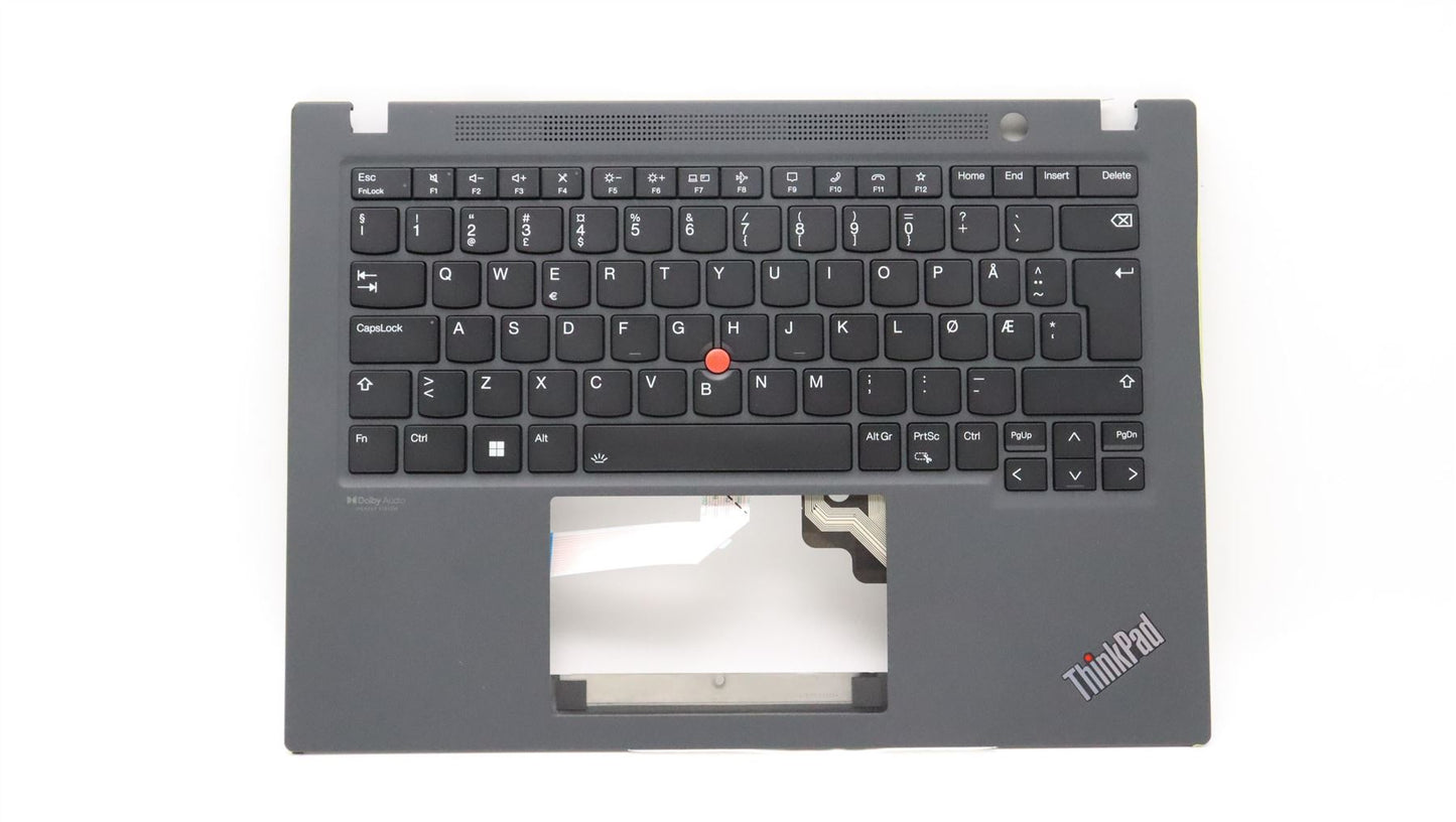 Lenovo ThinkPad T14s Gen 3 Keyboard Palmrest Top Cover Norwegian 5M11H27455