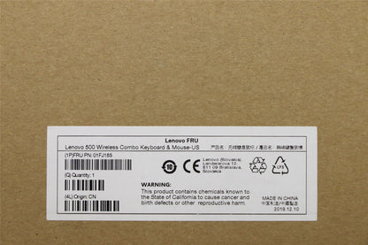 Genuine Lenovo 01FJ185 KB MICE_BO FRU for L500 KB/Mouse - US