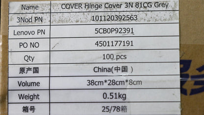 Lenovo Miix 520-12IKB Hinge Cap Strip Trim Cover Black 5CB0P92391