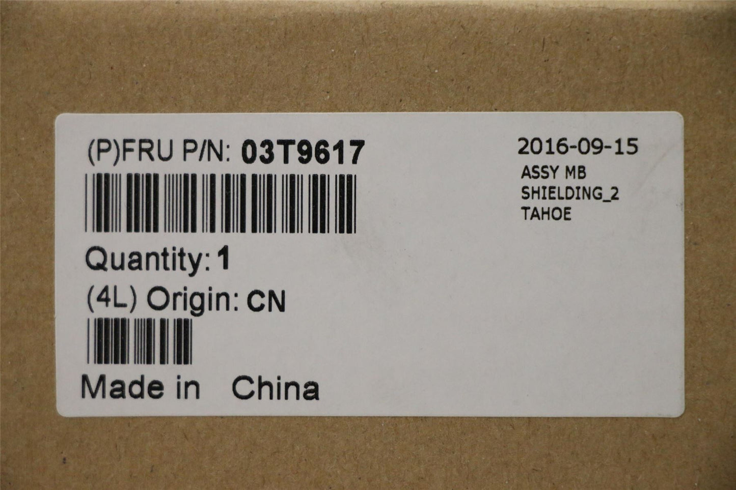 Lenovo MECH ASM FRU,ASSY MB SHIELDING Non-c 03T9617