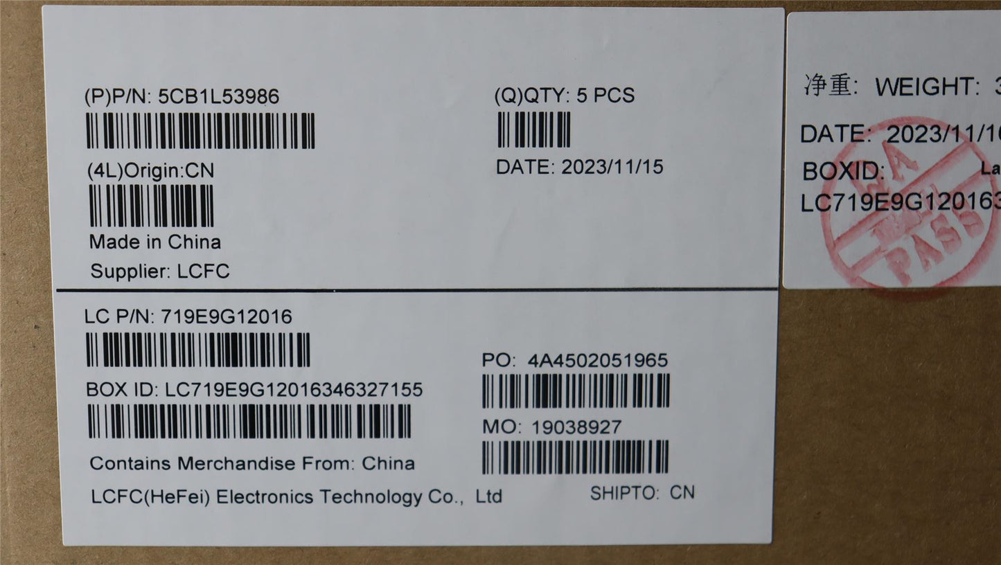 Lenovo Upper Case ASM_SWS L82WS WHWOT_WOL 5CB1L53986