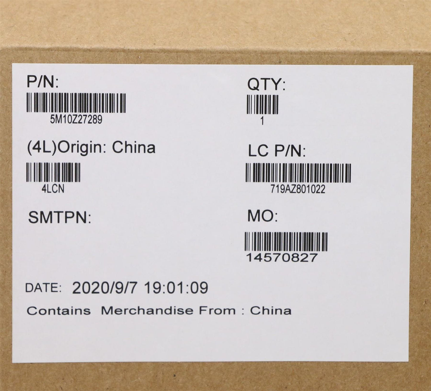 Lenovo MECH_ASM FRU KB Cc_PT_NF_BK_US_KOR 5M10Z27289