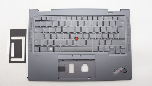 Lenovo ThinkPad X1 7th Gen Keyboard Palmrest Top Cover Belgian 5M11H45767