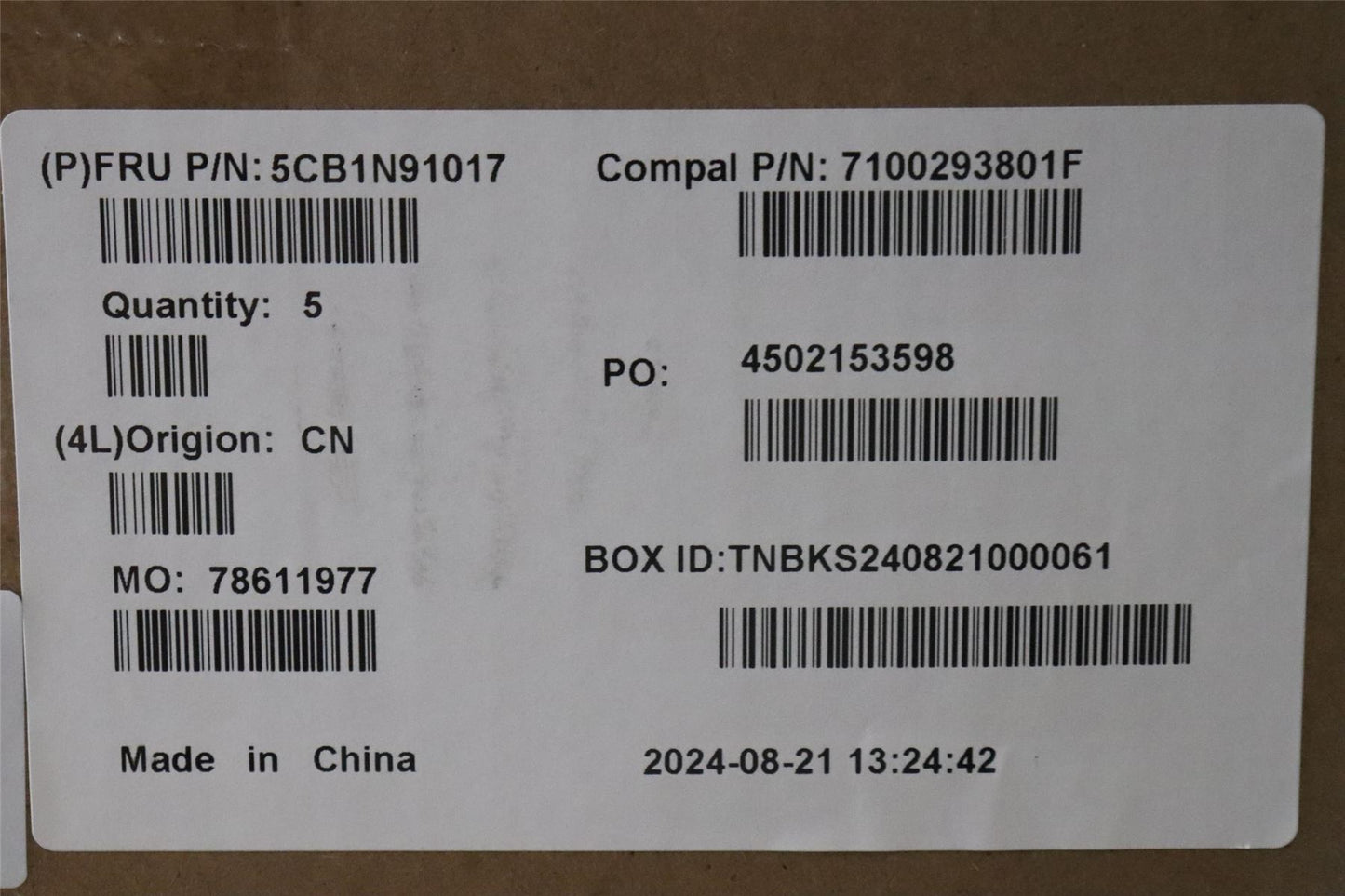 Lenovo UpperCase UKE C83FW NFP CG BL AL 5CB1N91017
