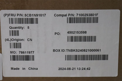 Lenovo UpperCase UKE C83FW NFP CG BL AL 5CB1N91017