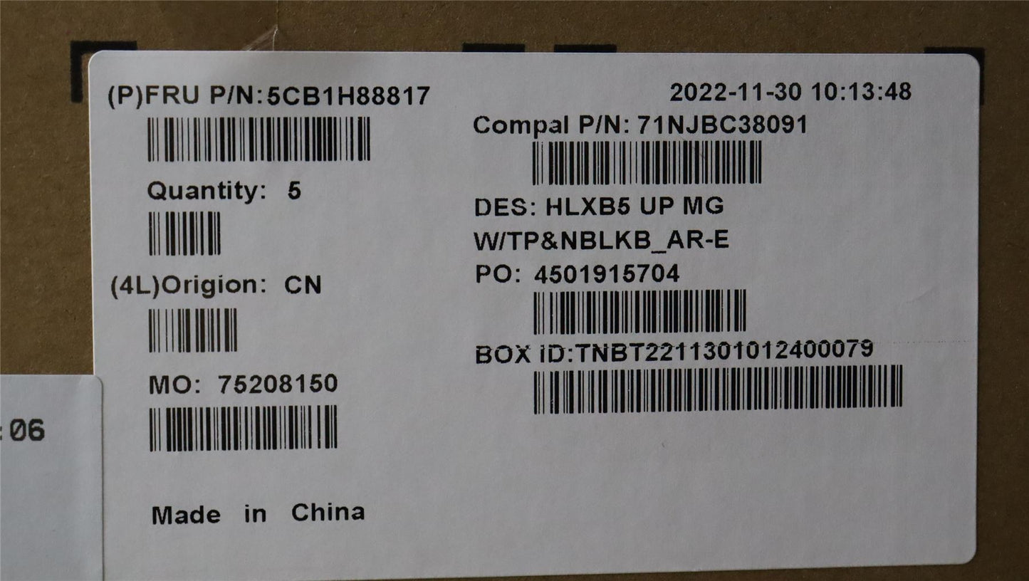 Lenovo ThinkBook 15 G4 ABA Palmrest Cover Touchpad Keyboard Arabic 5CB1H88817