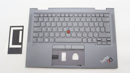 Lenovo ThinkPad X1 8th Gen Keyboard Palmrest Top Cover Grey Backlit 5M11H62488