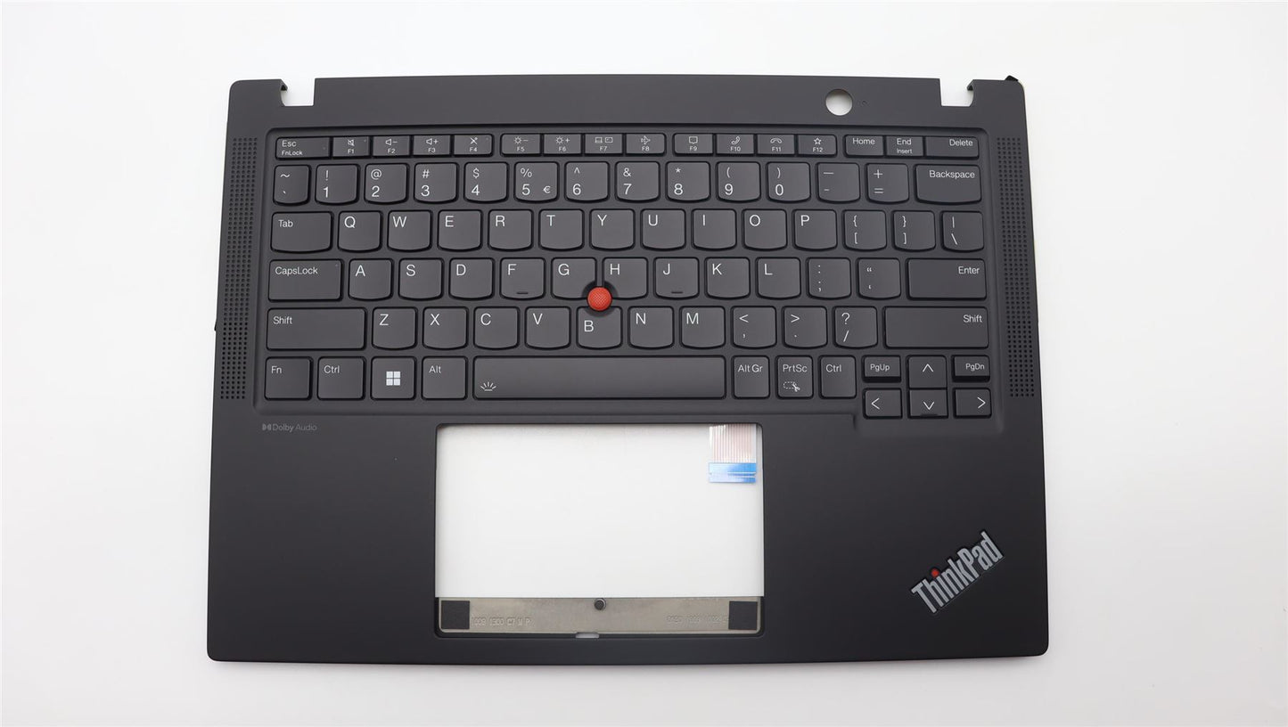 Lenovo ThinkPad X13 Gen 4 Keyboard Palmrest Top Cover US Euro Black 5M11L85917