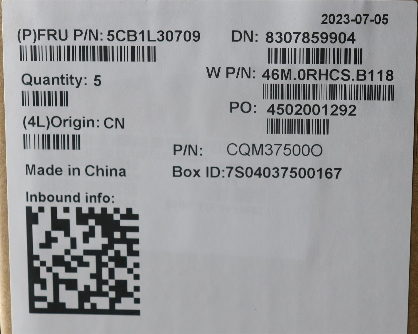 Lenovo Upper Case ASM_BEL W 82Y0 AG 5CB1L30709