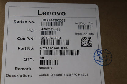 Lenovo IO board to MB FPC H 83D2 5C10S30964