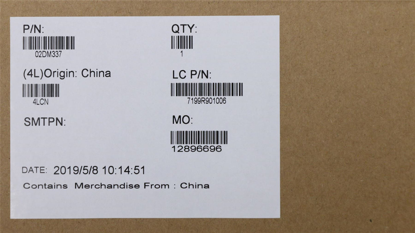 Lenovo ThinkPad E490 LCD Cover Rear Back Housing Black 02DM337