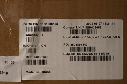 Lenovo IdeaPad 5 14IAL7 Palmrest Cover Touchpad Keyboard Arabic 5CB1J08526
