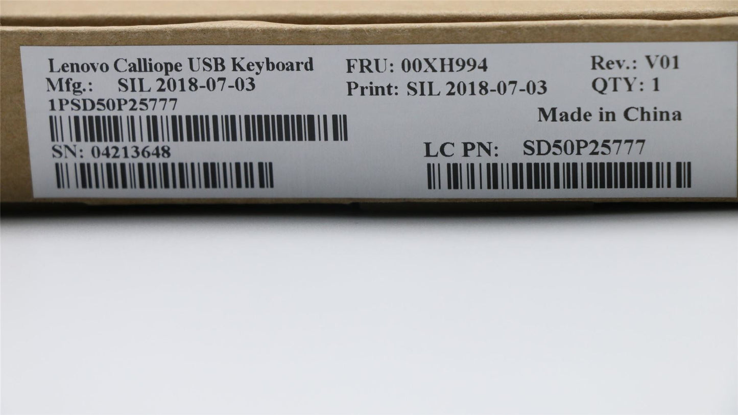 Lenovo IdeaCentre 510-15IKL 720-18IKL 520-24IKL USB Wired Keyboard Czech 00XH994