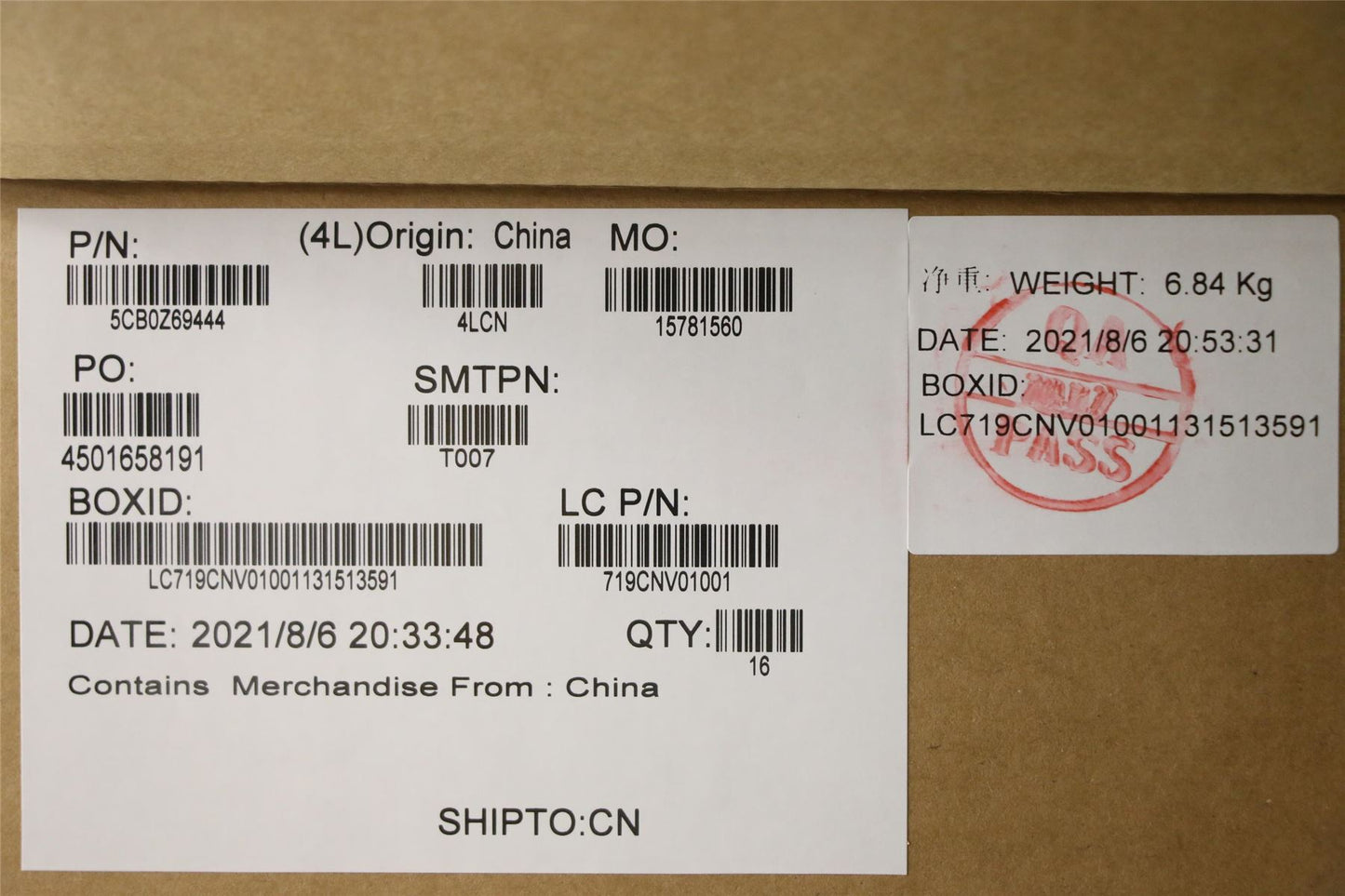 Lenovo ThinkPad T15p Gen 2 P15v Gen 2 LCD Cover Rear Back Housing 5CB0Z69444